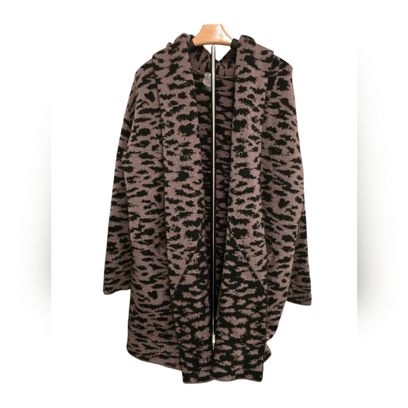Calia by Carrie Underwood Long Cardigan Sweater w/pockets Sz M Brown/Black Print - Picture 3 of 5